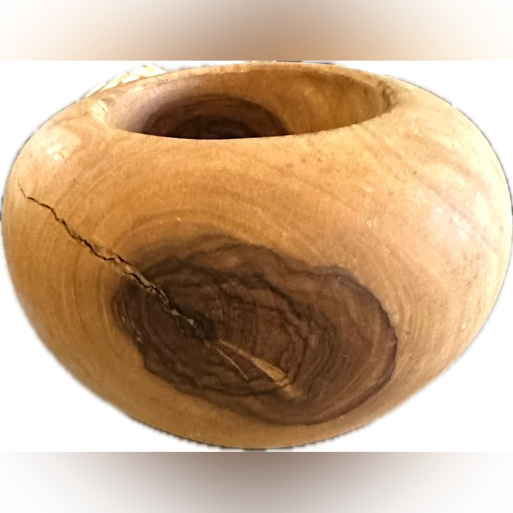 Artisan Handmade Wooden Rich Olive Wood Mortar and Pestle Set Spices Herbs OOAK - Picture 6 of 11